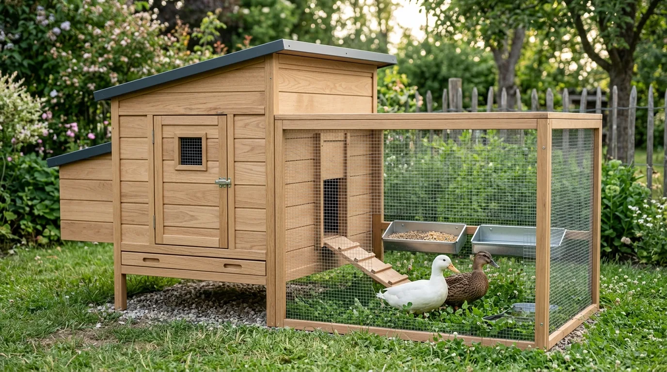 Minimalist Duck Coop With Sleek Panels